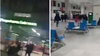 هلع المسافرين وقت زلزال تركيا