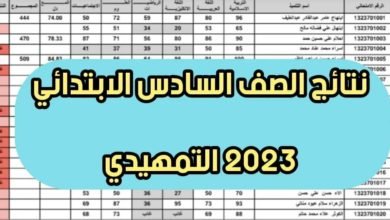 نتائج السادس الابتدائي التمهيدي 2023 فى العراق الدور الاول جميع المحافظات العراقية pdf