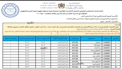 نتائج مباراة التعليم الأولي 2023/2024 عبر موقع وزارة التربية الوطنية